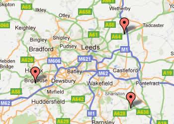 Clay Pigeon Shooting, Laser Clays ranges Map Clay Pigeon Shooting, Laser Clays ranges Map